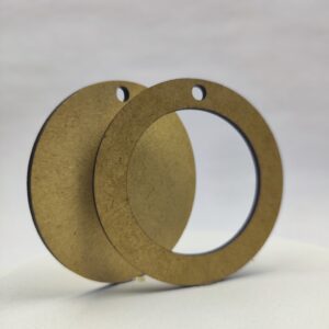 Drewniana baza do wisiora w kształcie koła - pełna i ażurowa ramka