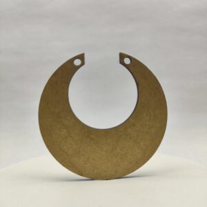 Drewniana baza do wisiora w kształcie otwartego koła / półksiężyca